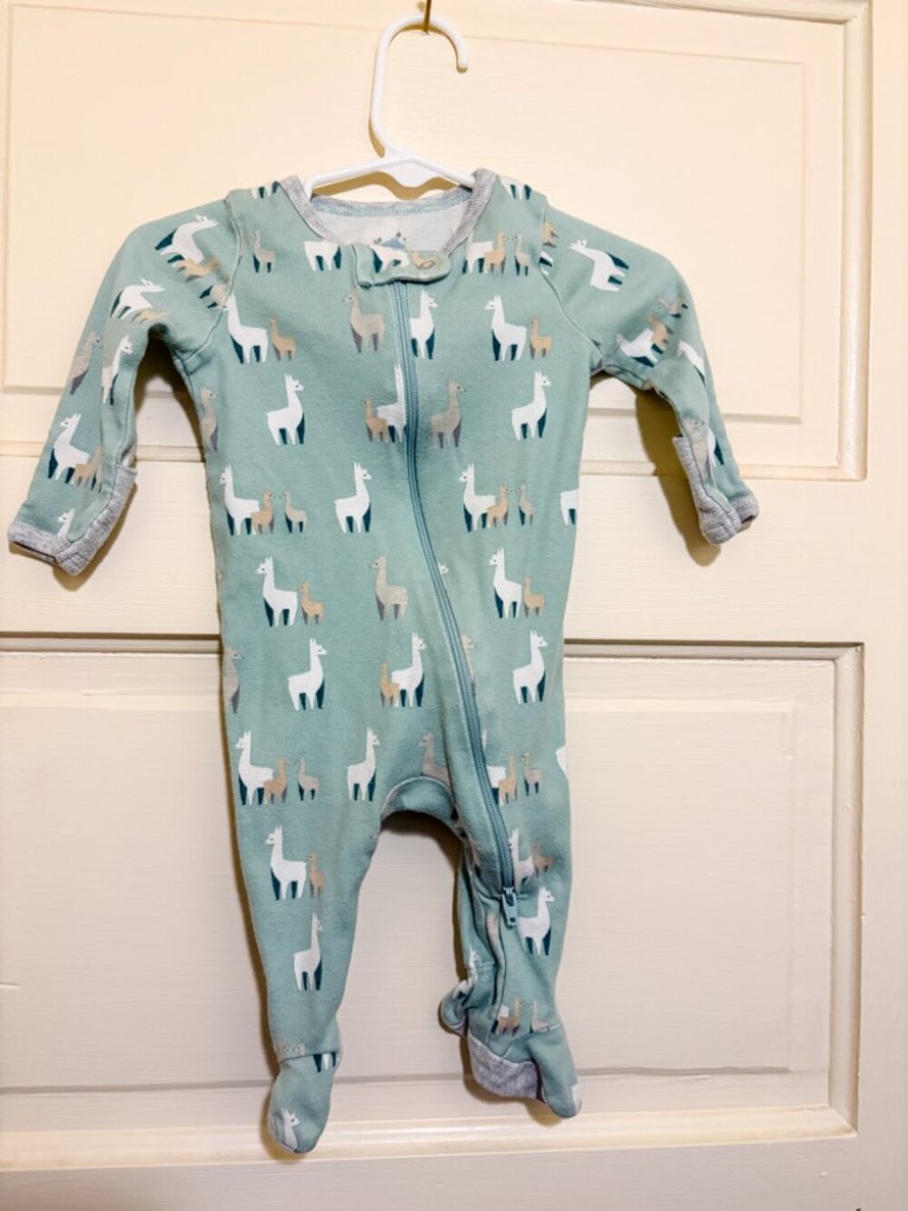 Llama Alpaca Print Baby Footie Pajamas (0-3M)
